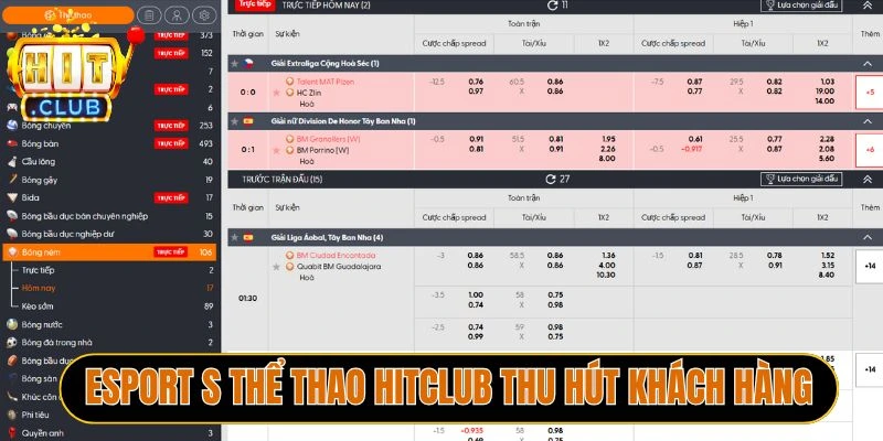 Esport S thể thao Hitclub thu hút khách hàng