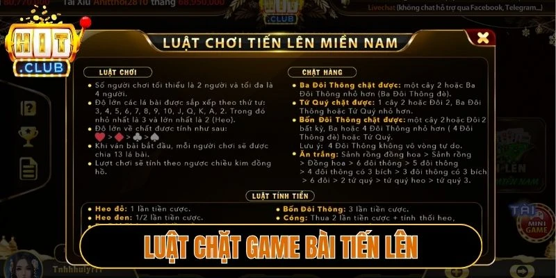 Luật chặt game bài Tiến lên