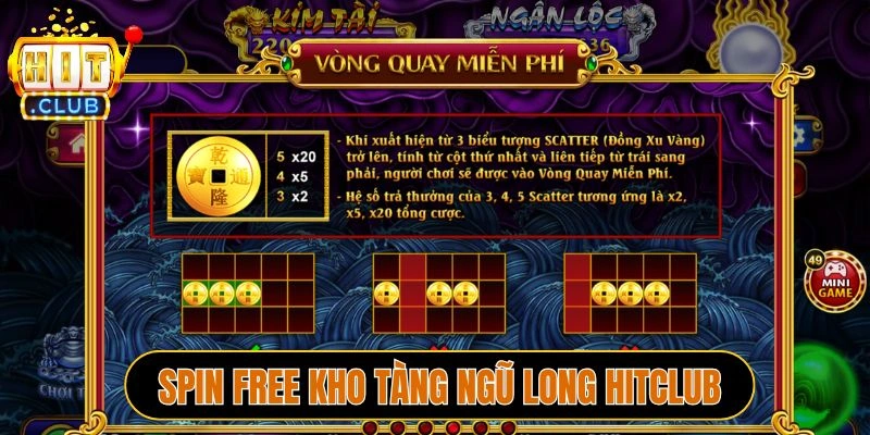 Spin Free Kho tàng ngũ long Hitclub